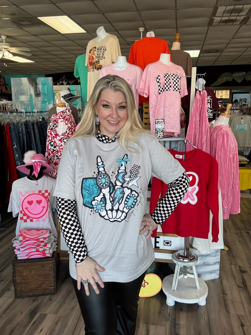 Peace, Bling & Turquoise Tee