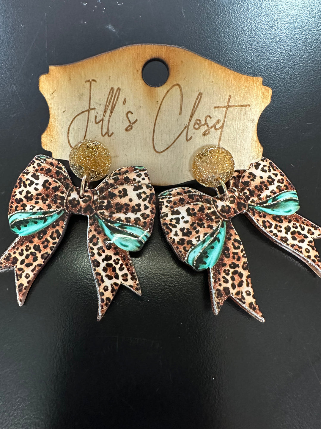 Leopard Bow earrings