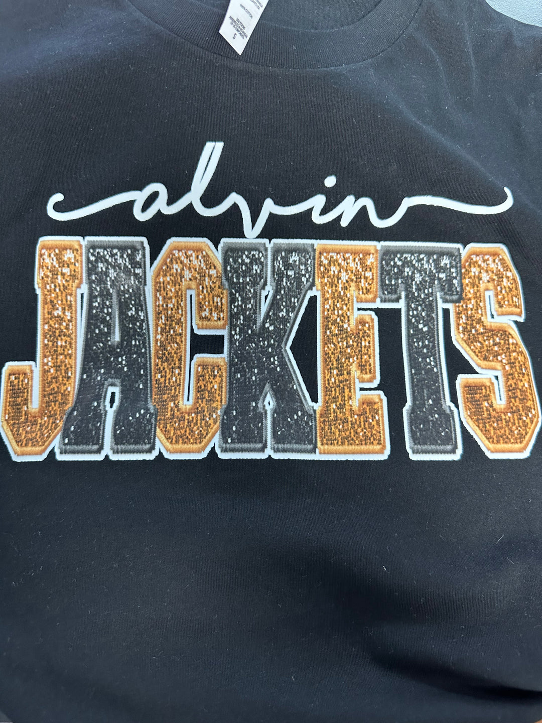 Faux Glitter Jackets Tee