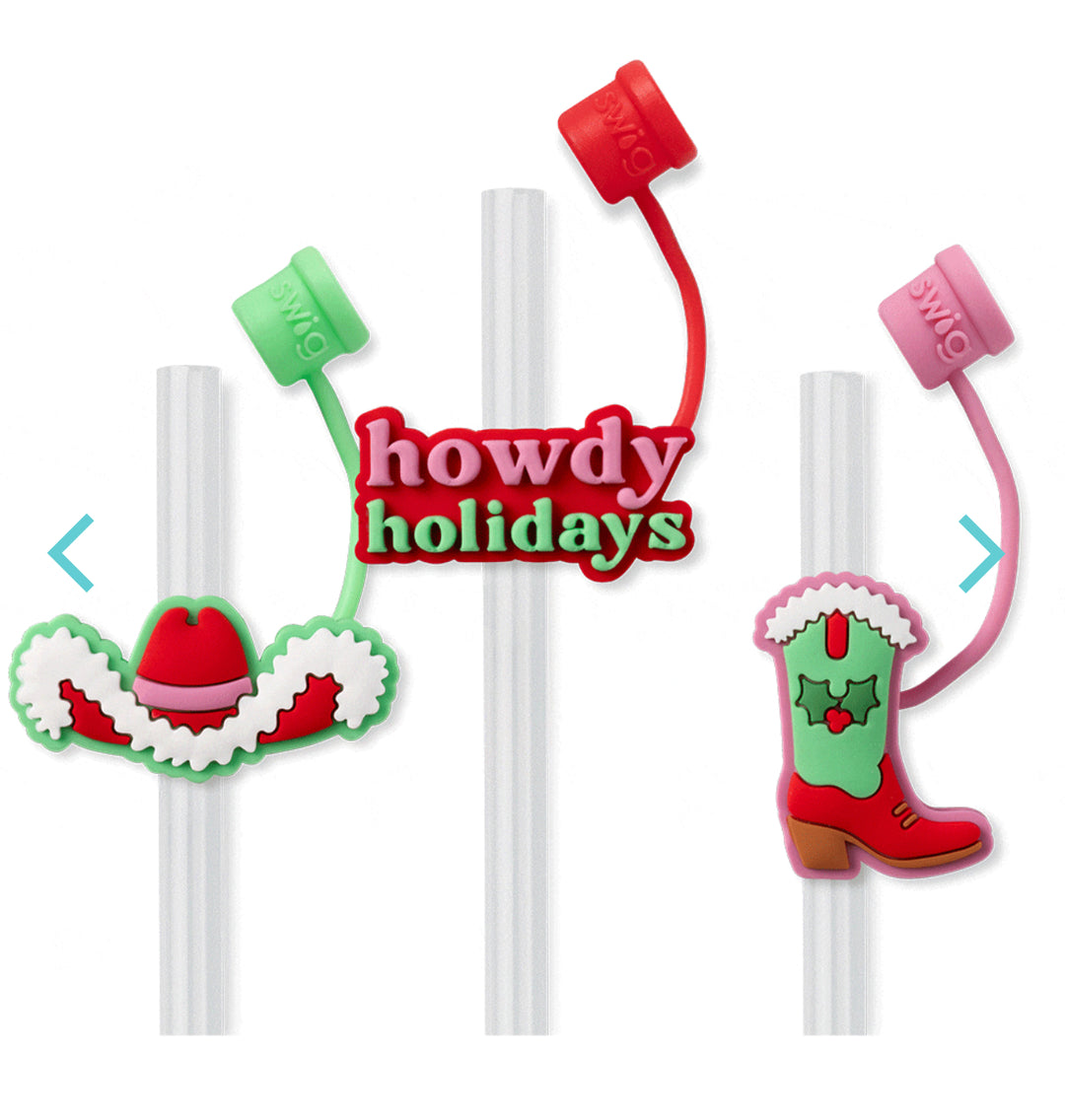 Swig Howdy Holidays Straw Topper Set