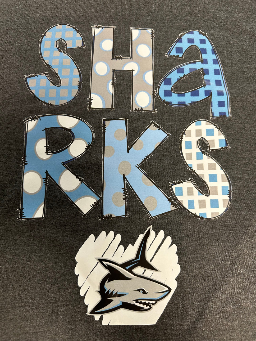Shadow Creek Sharks Letters Tee