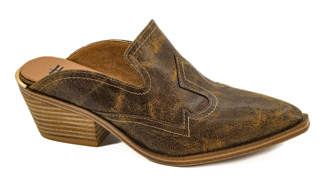 Corky’s Tan Crackle Mule