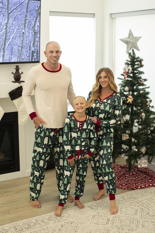 Polar Bear Holiday pj set