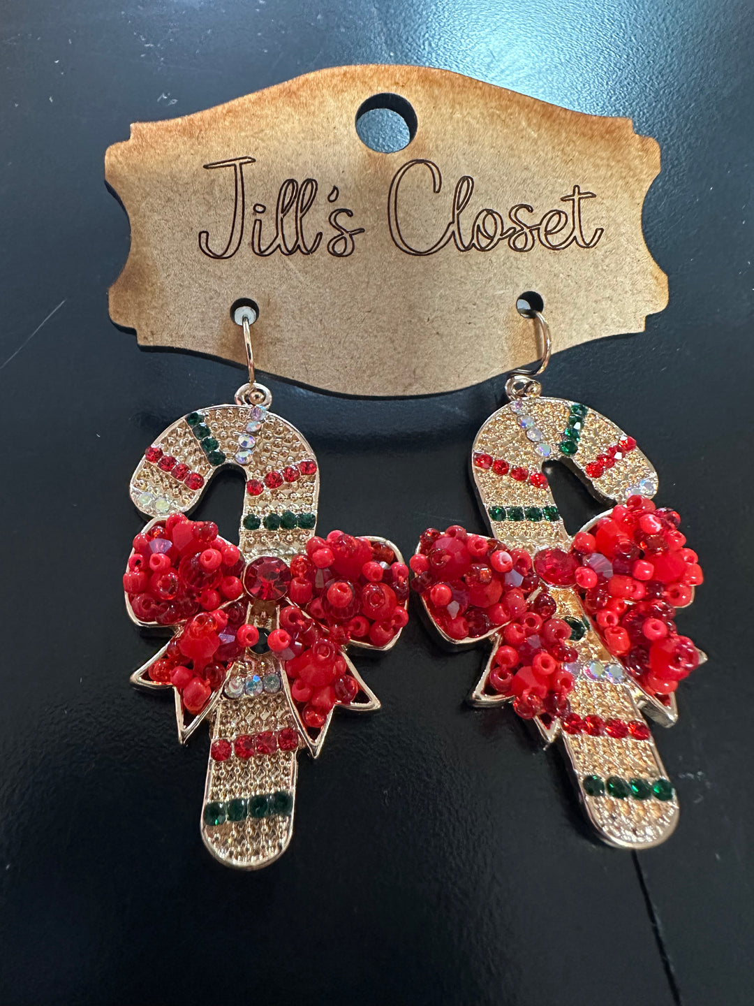 Candy Cane Christmas Earrings