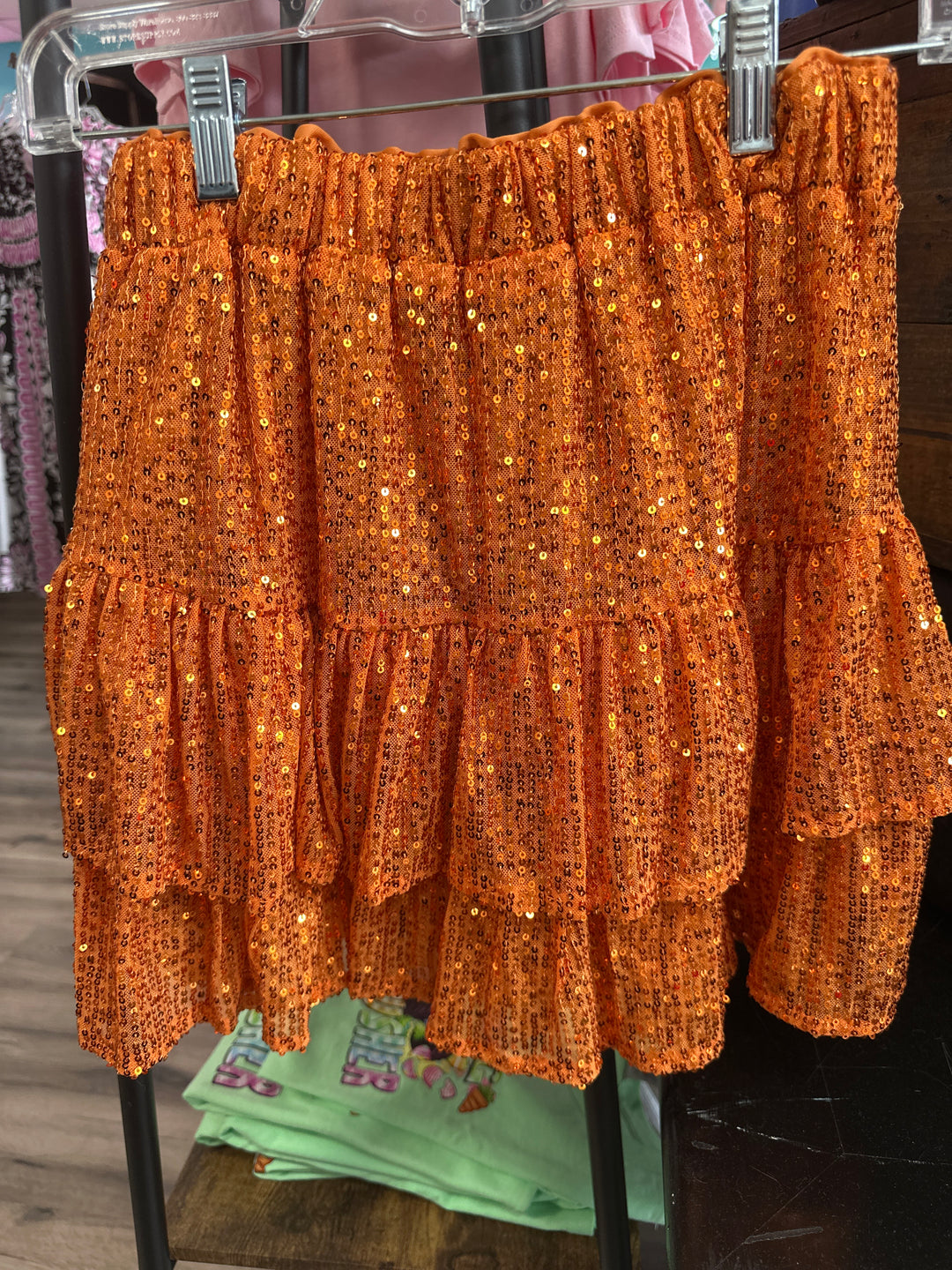 Orange Sparkle Skort