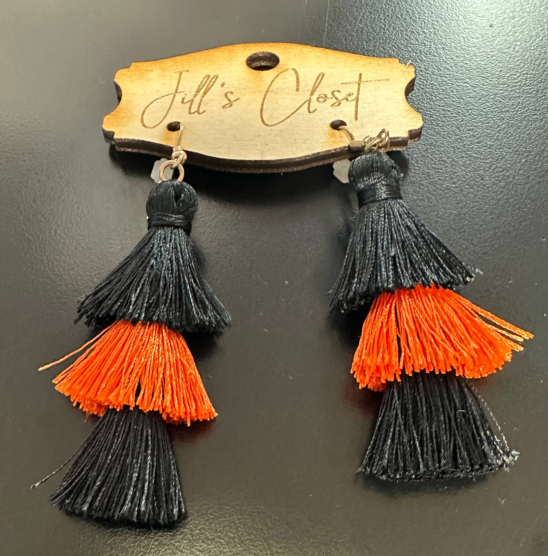 Triple Tassel Earrings