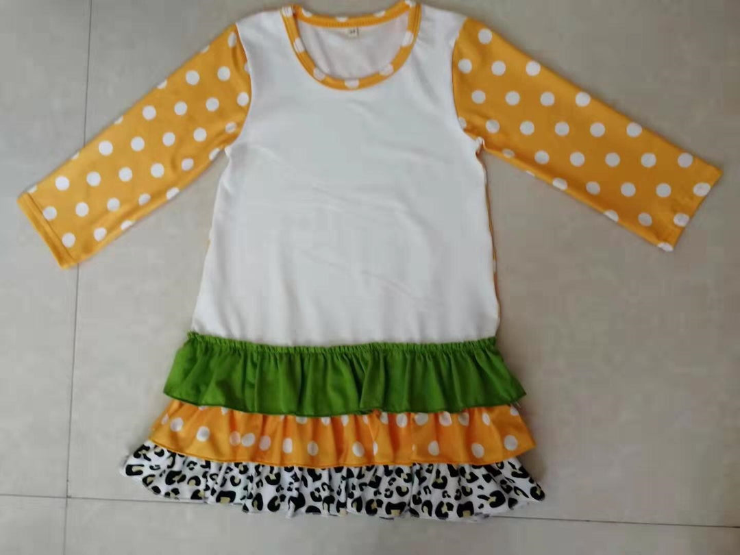 Kids fall ruffle sub dress