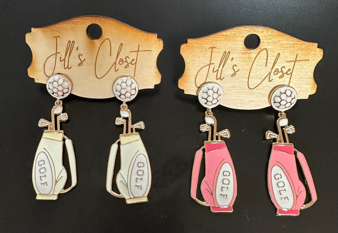 Golf Bag Earrings