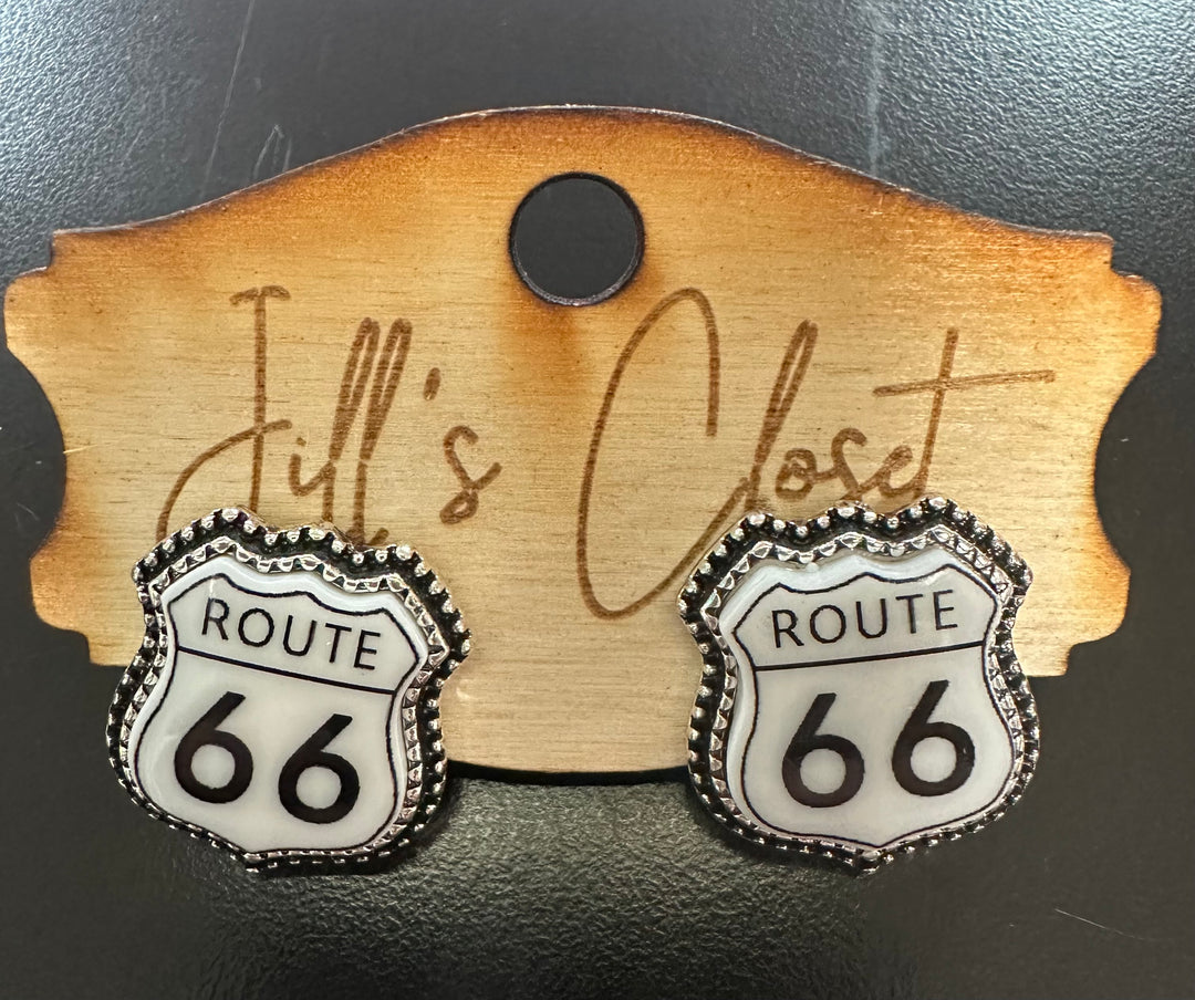 Route 66 Stud Earrings