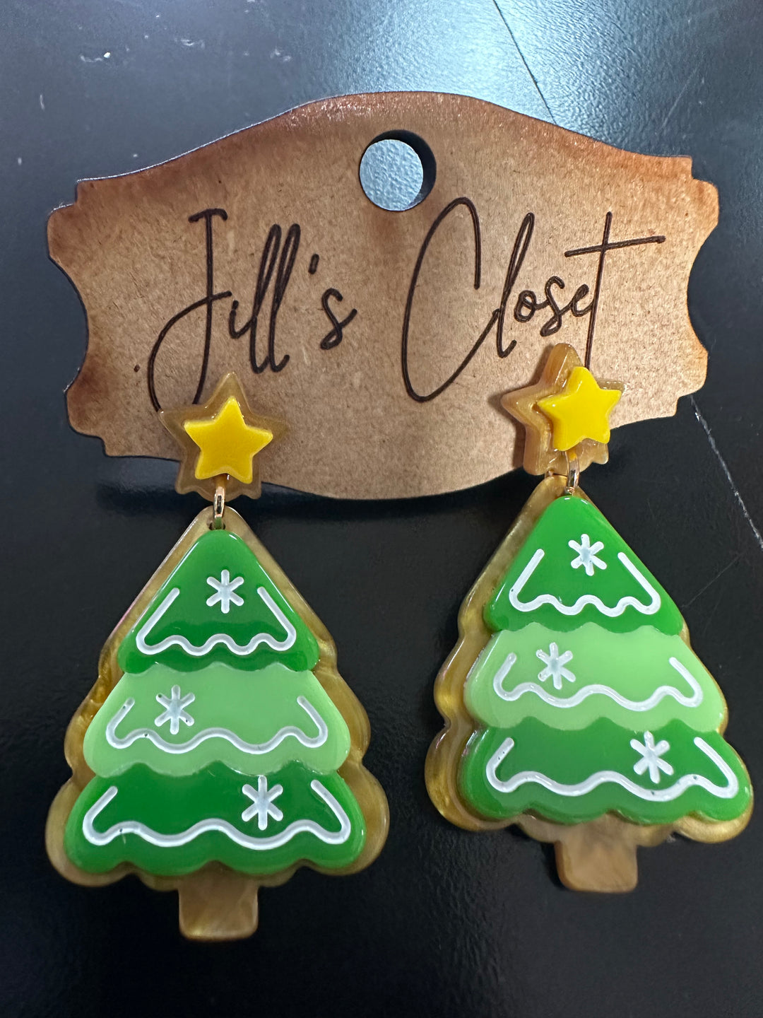 Cookie Christmas Tree Earrings
