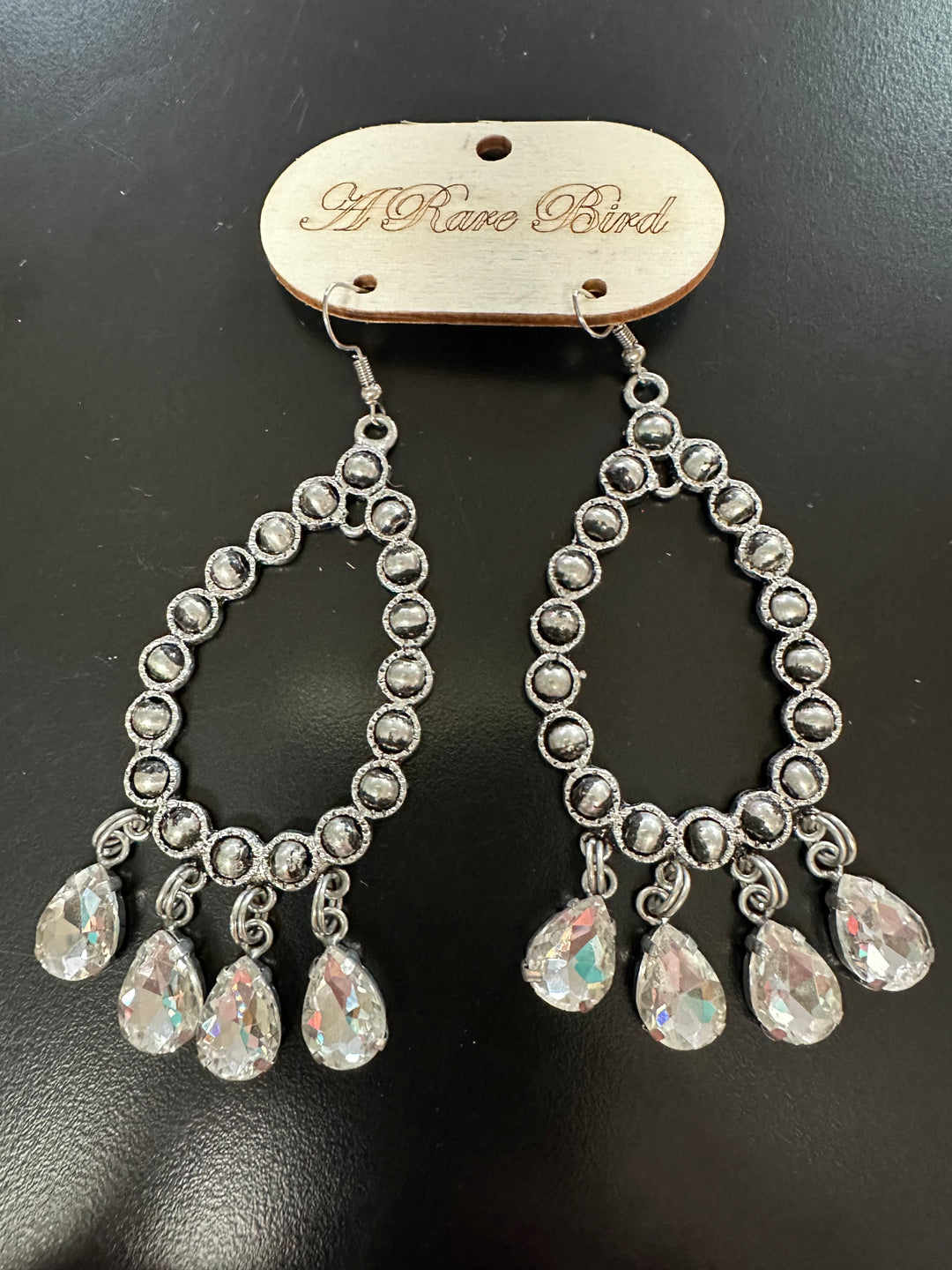 Teardrop bling earrings