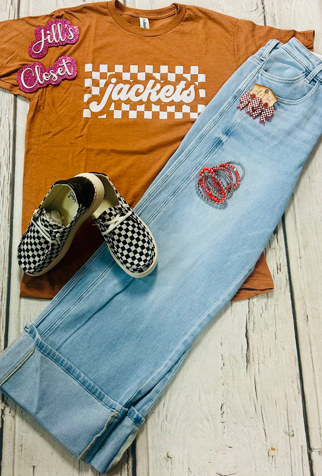 Retro Checked jacket tee