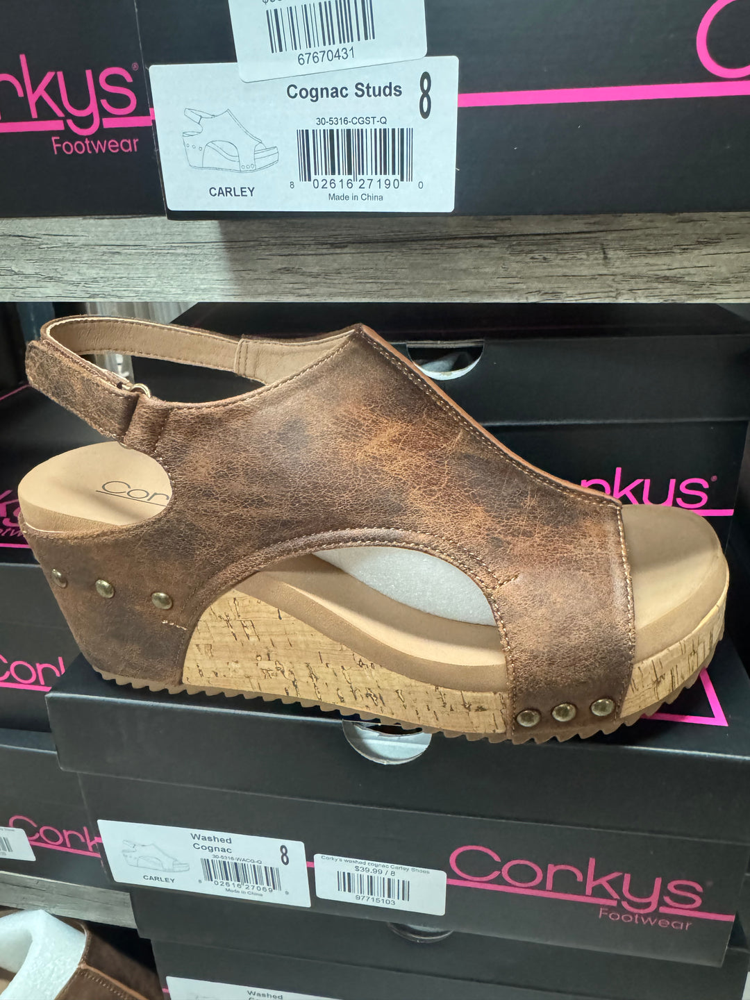 Corky’s washed cognac Carley Shoes