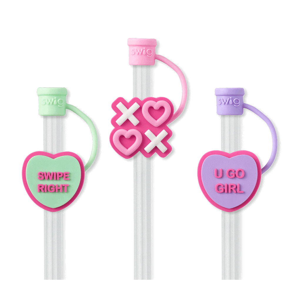 Swig Conversation Heart Straw Toppers