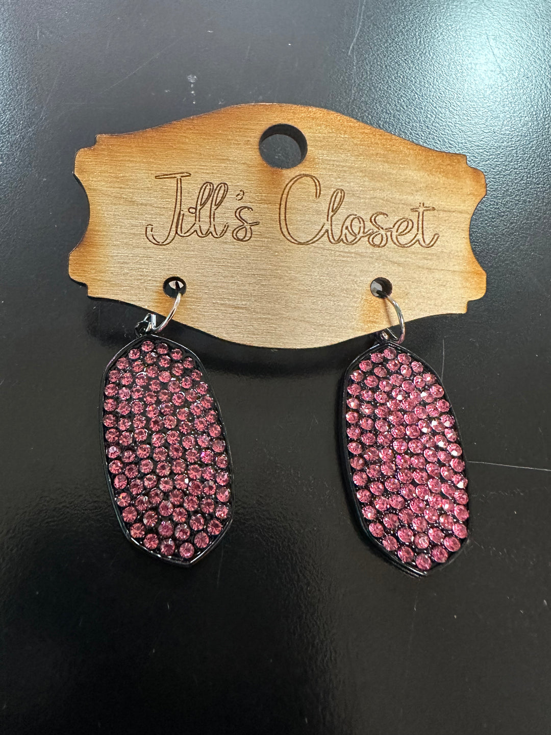 Pink Rhinestone earrings