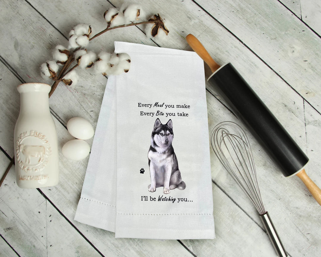 Husky dog towel
