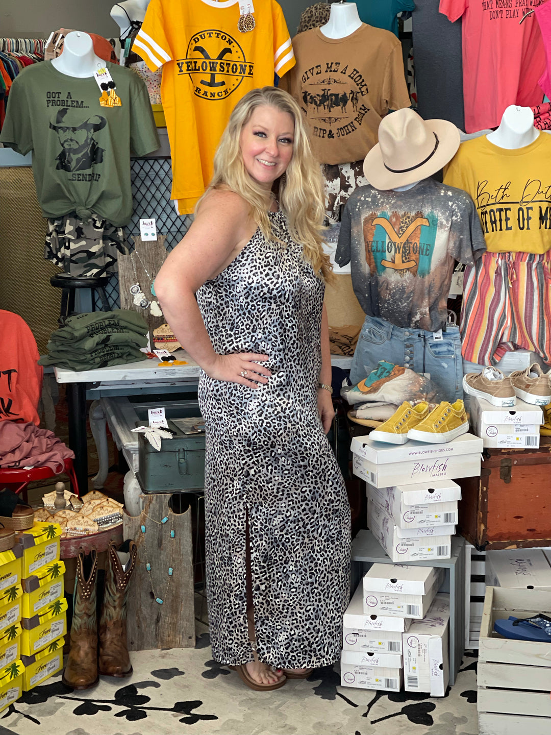Leopard Halter dress