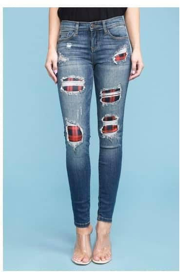JB Buffalo patch skinny jeans