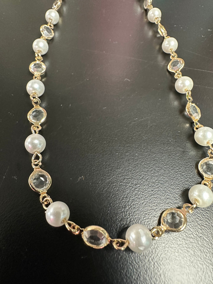 Pearl & Crystal necklace.