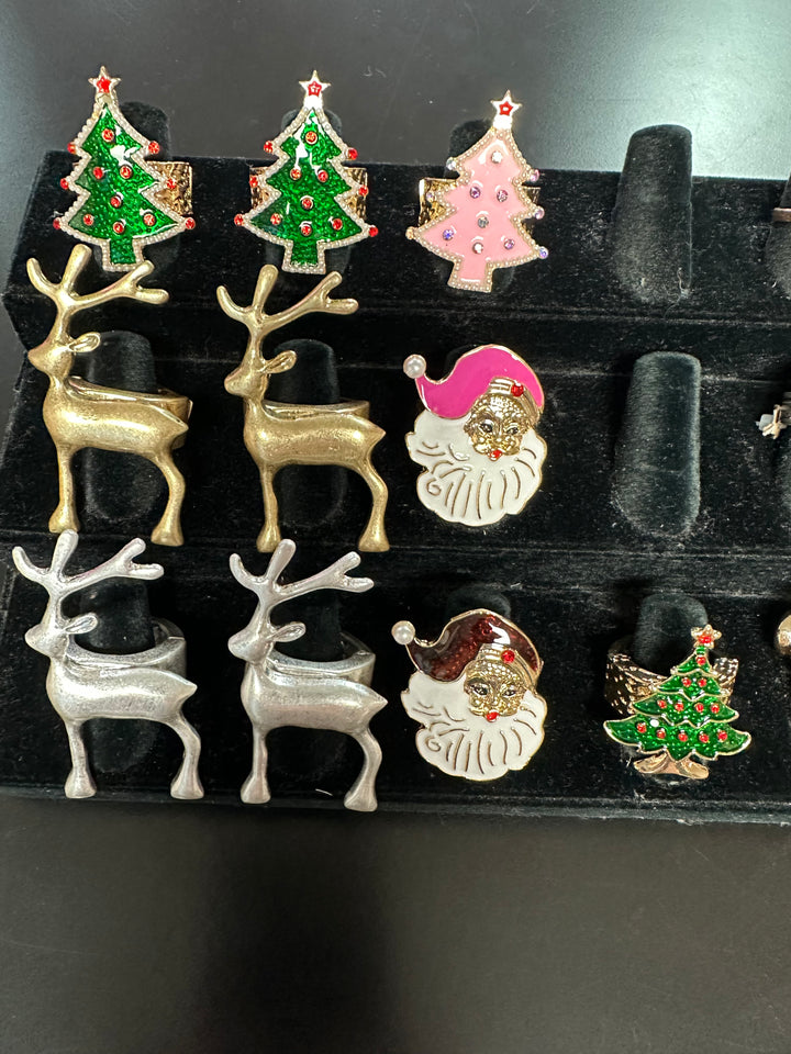 Christmas Adjustable Rings