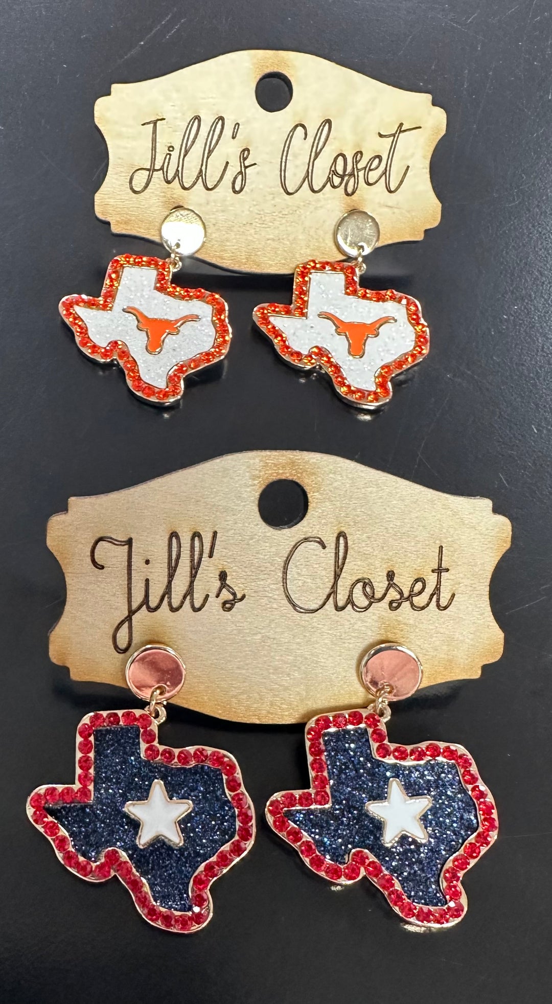 Texas Rhinestone Earrings