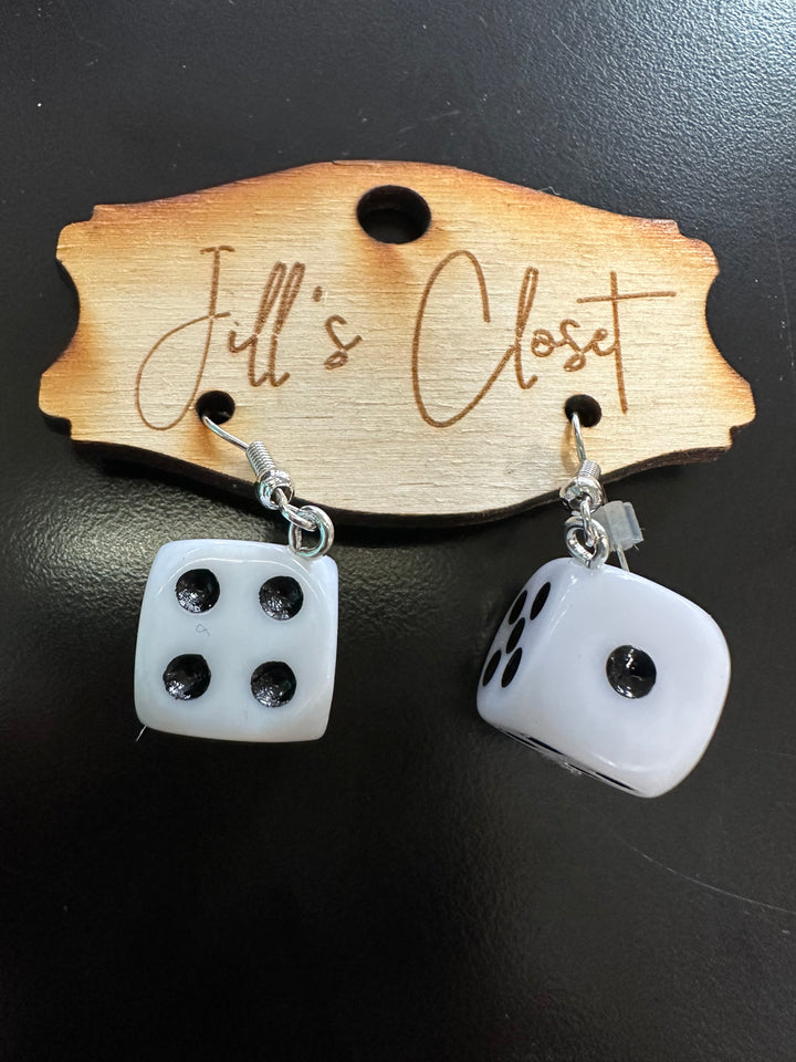 Colored Dice Earrings