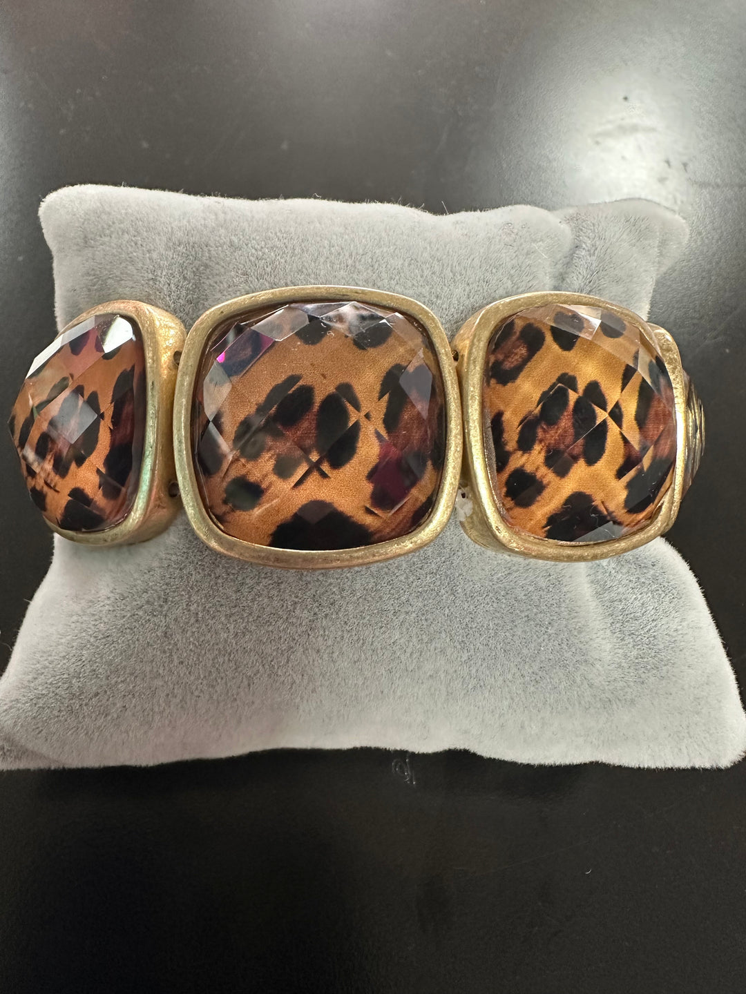 Faceted Leopard Bracelet