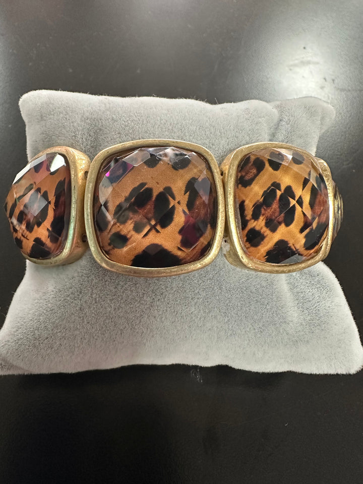 Faceted Leopard Bracelet