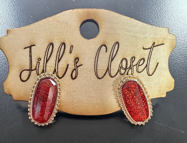 Glitter Stud Earrings
