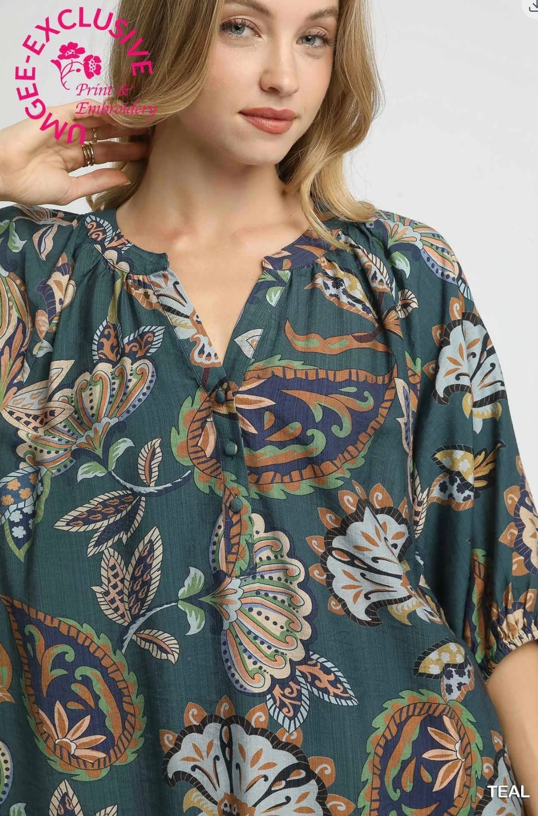 Boho Paisley Blouse