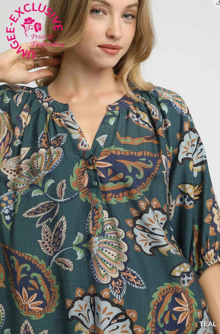 Boho Paisley Blouse