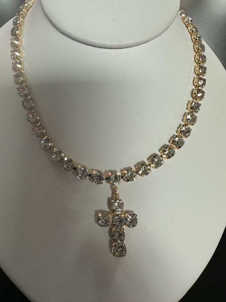Crystal Cross Necklace