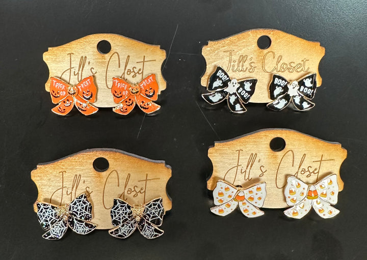 Halloween Bow Stud Earrings