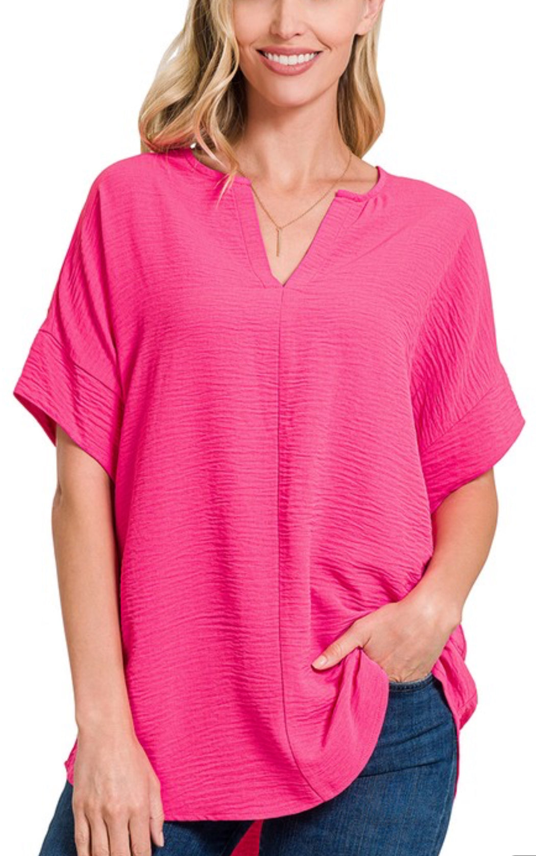 Basic V Neck Blouse