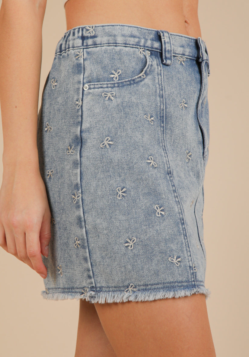 Denim & Bows Skirt