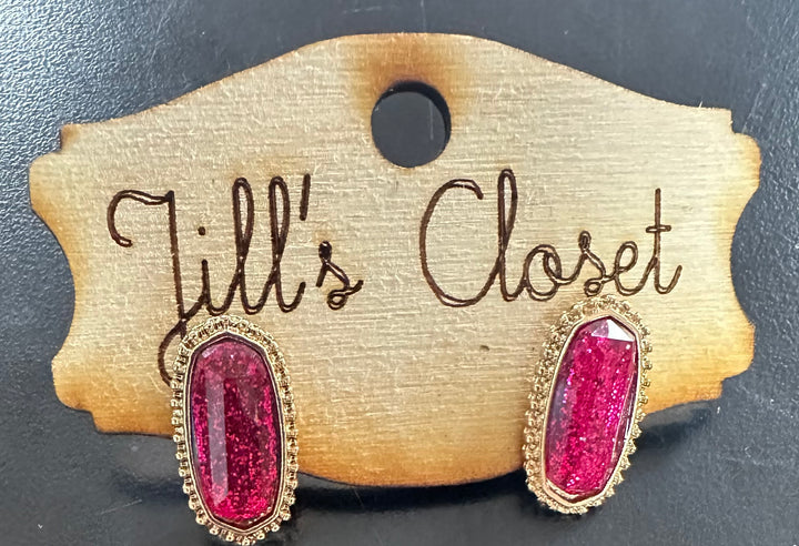 Glitter Stud Earrings