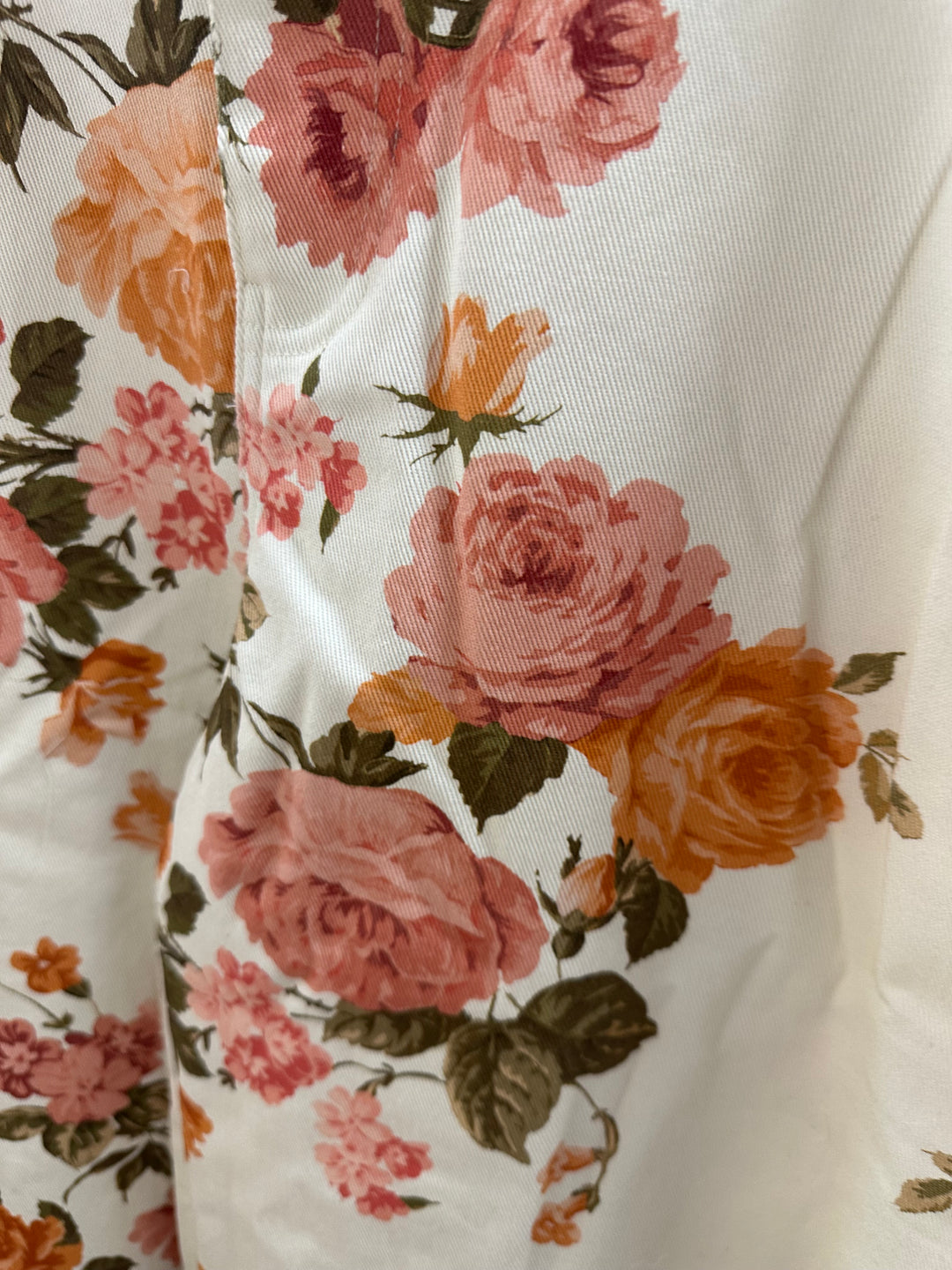 Ecru Floral Jeans