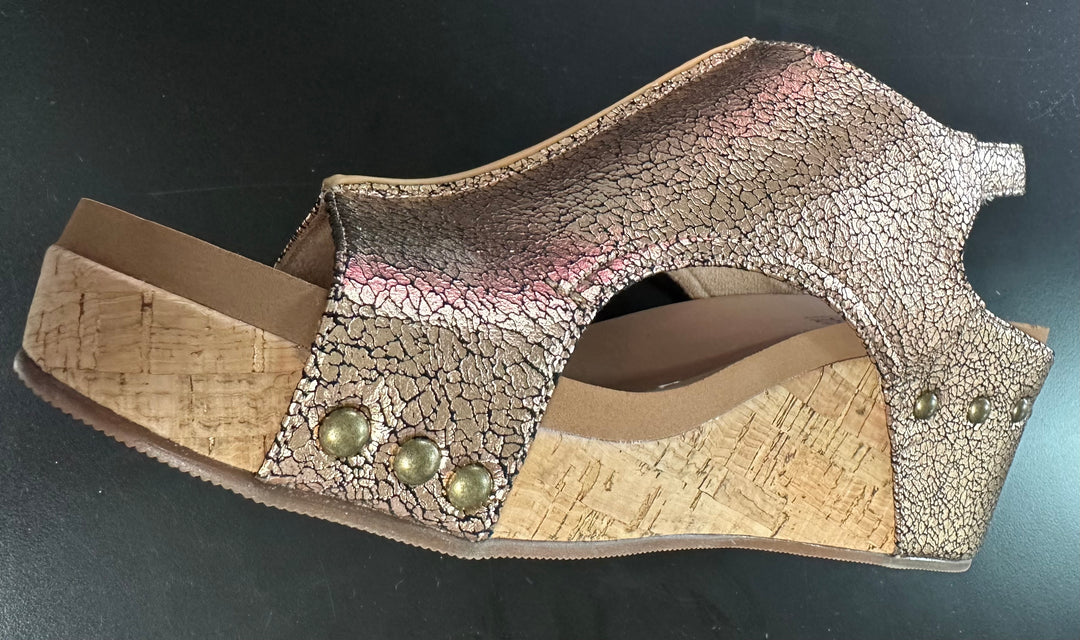 Corky Carley Rose Gold Crackle Shoes