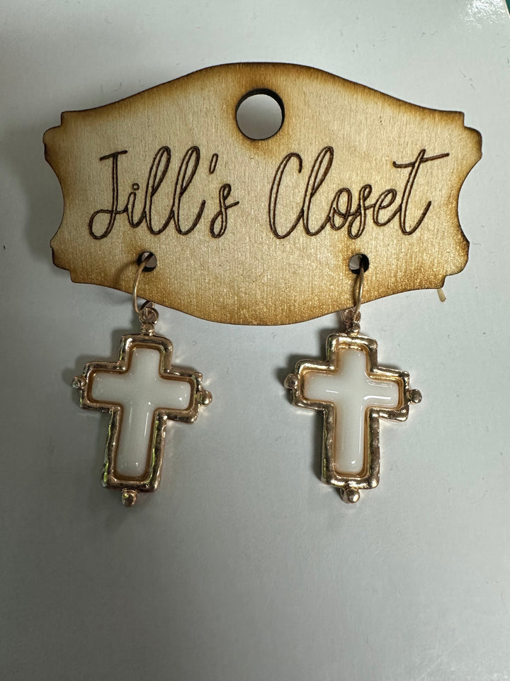 Cross Fishhook Earrings