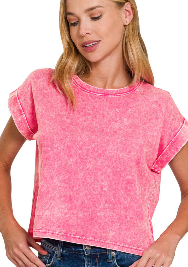Avas Acid Wash Crop top