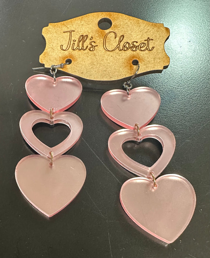 Hearts Times 3 Earrings