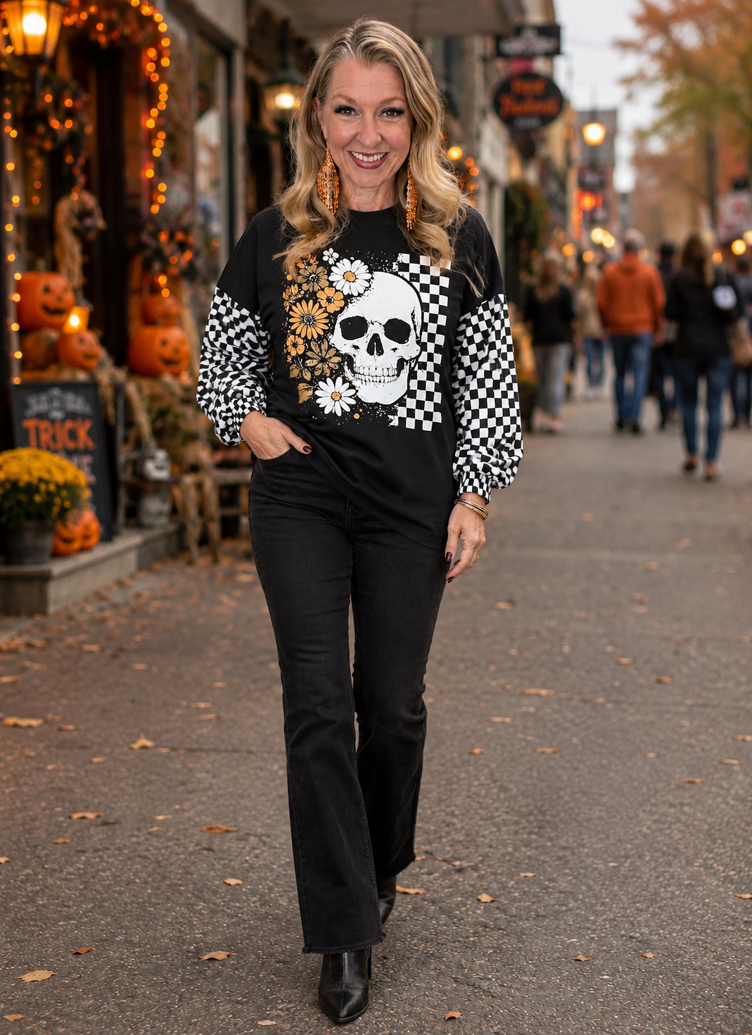 Mr Bones Halloween Top
