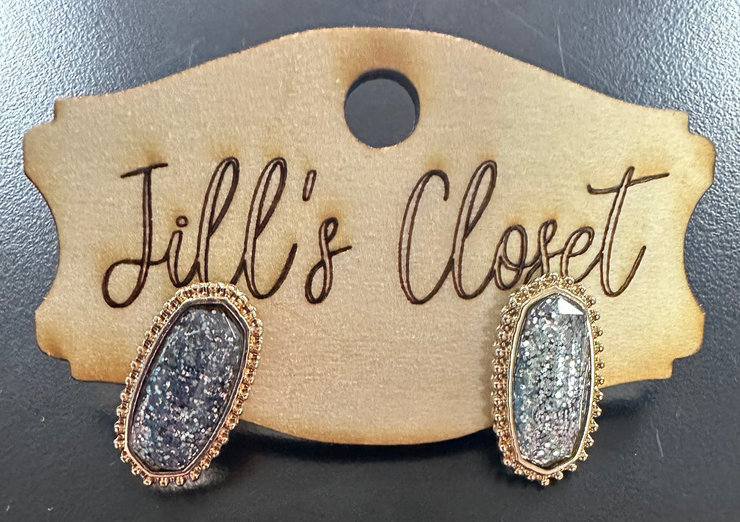 Glitter Stud Earrings