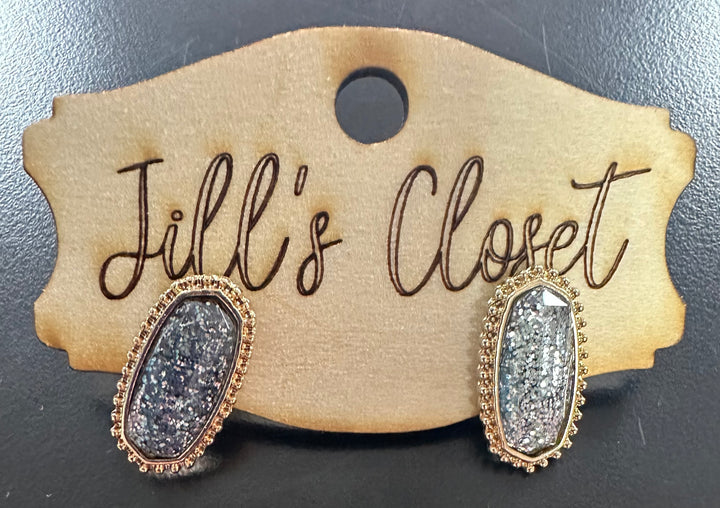 Glitter Stud Earrings