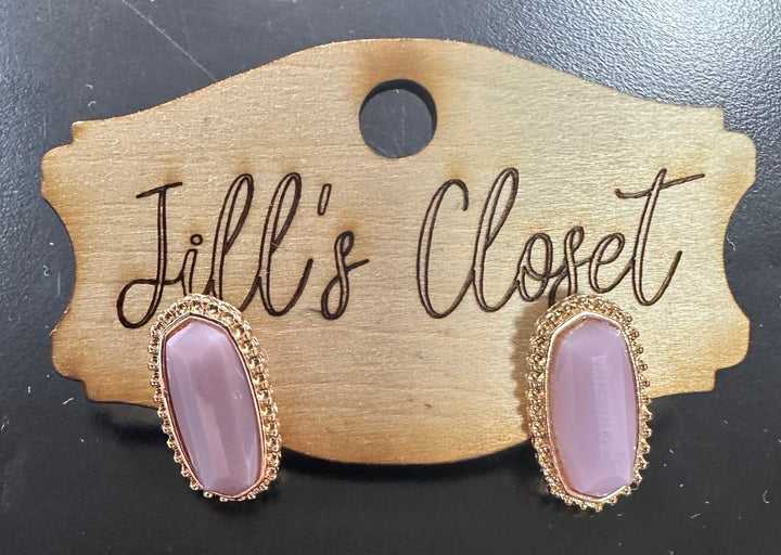 Oval Stud Earrings