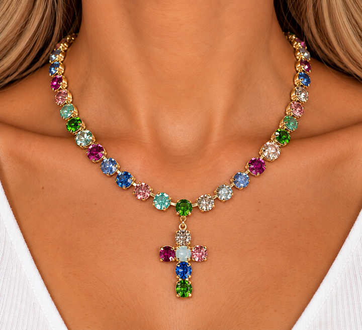 Crystal Cross Necklace
