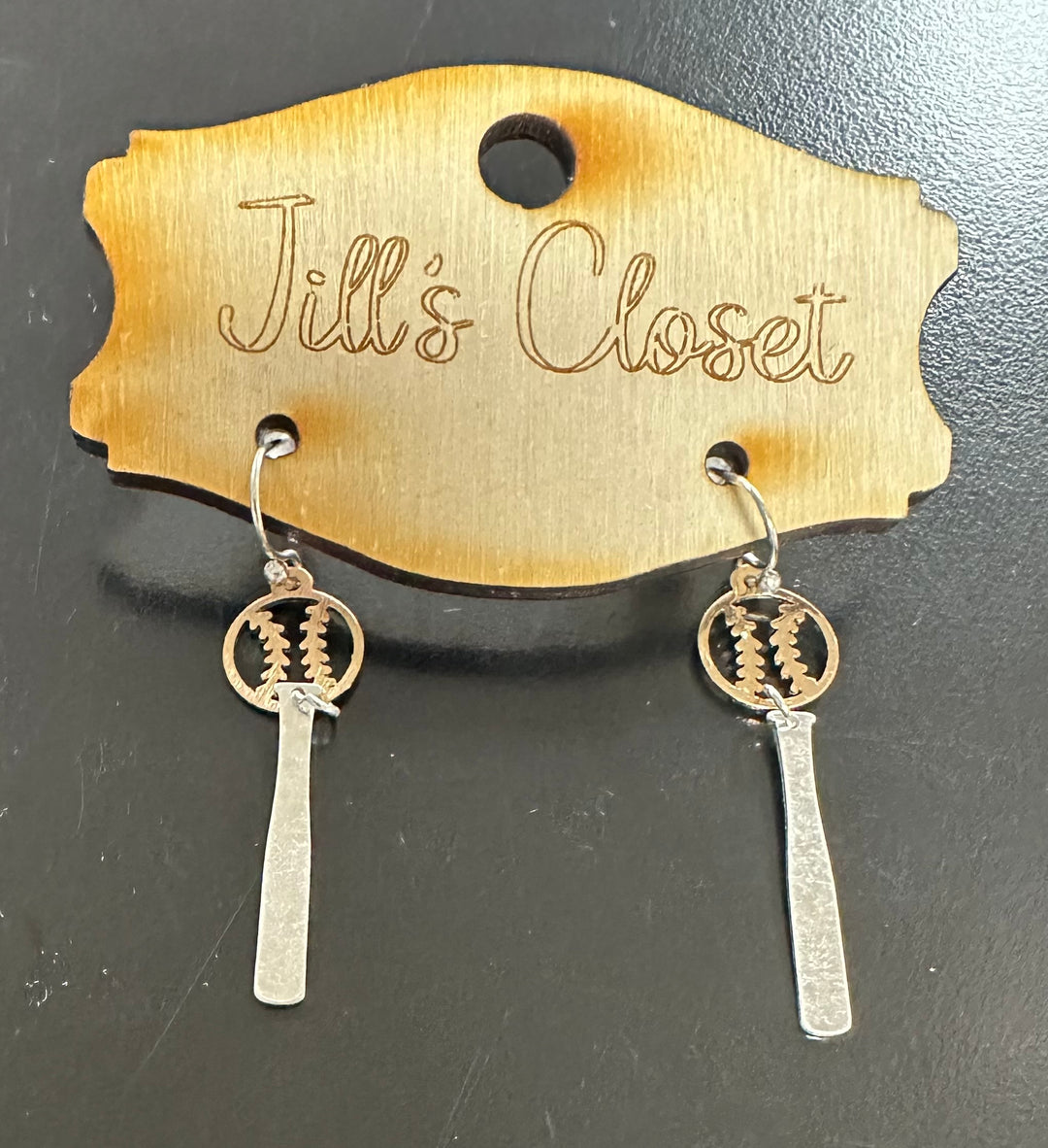 Baseball metallic Earrings