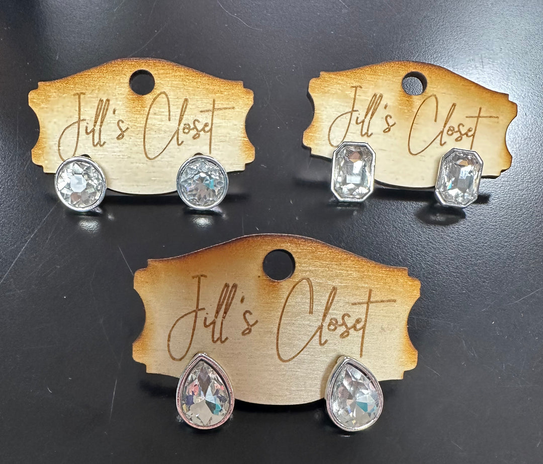 Iridescent Stud Earrings