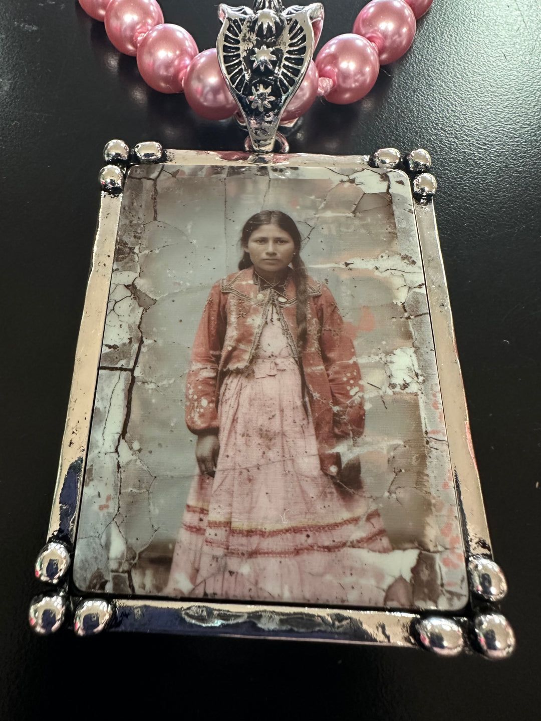 Western Photo Plaque Necklace