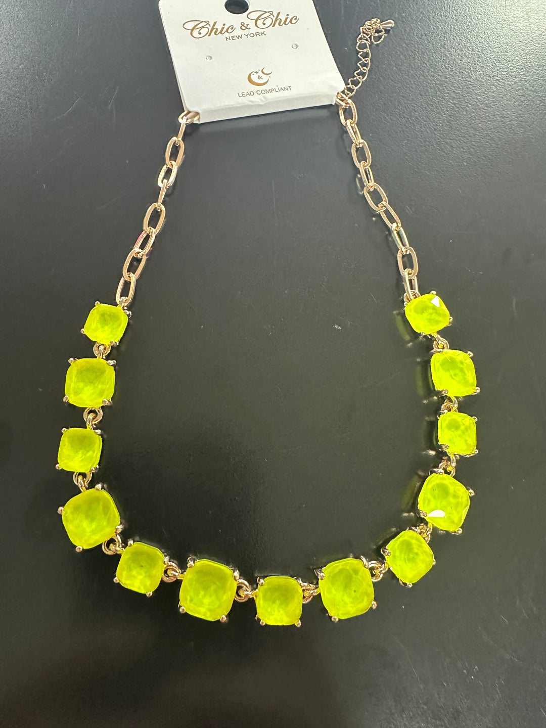 Sherbet Faceted Stone Necklace